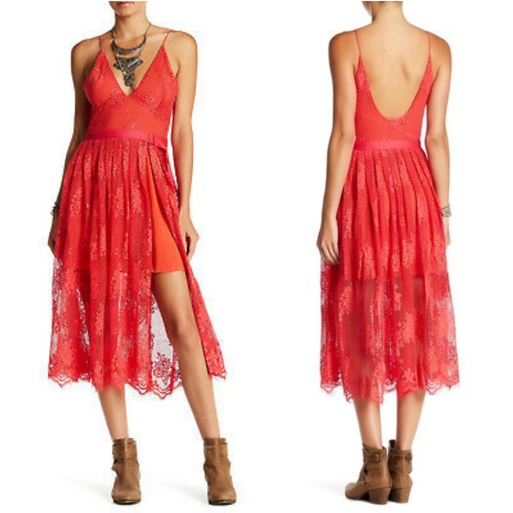Free People
Match Point Midi Lace Dress Size 10